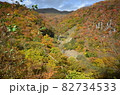 紅葉の日光二荒山般若滝 82734533