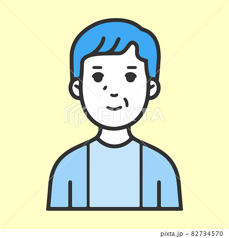 シンプルでフラットな線画のデザイン広告に使いやすいイラストのバリエーション・中年、シニア男性 シンプルでフラットな線画のデザイン広告に使いやすいイラストのバリエーション・中年、シニア男性 82734570