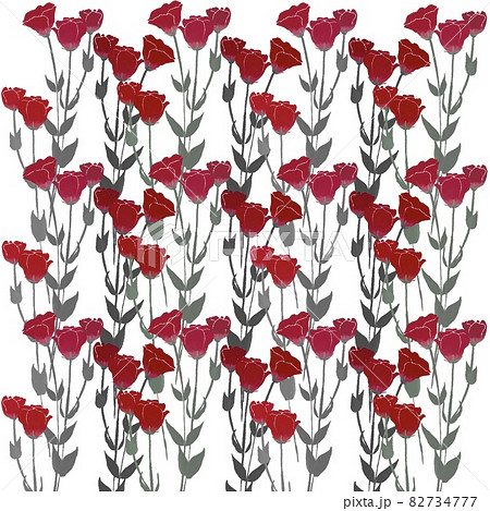 トルコキキョウの花柄のイラスト素材