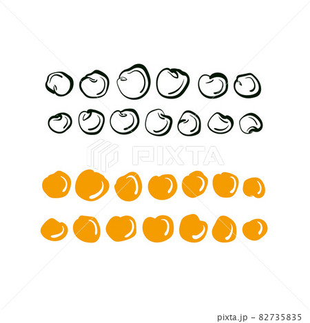 Soy grain, lentils beans. Vector graphic set Soy grain, lentils beans. Vector graphic set 82735835