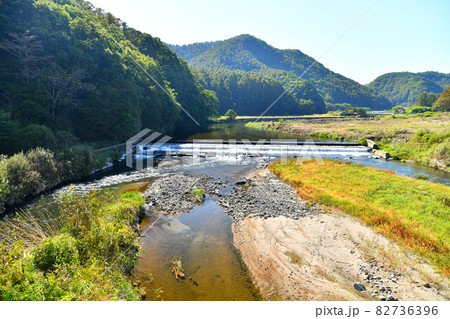 海ノ口大橋／千曲川より上流方向を望む(長野県南牧村)【2021.10】 82736396