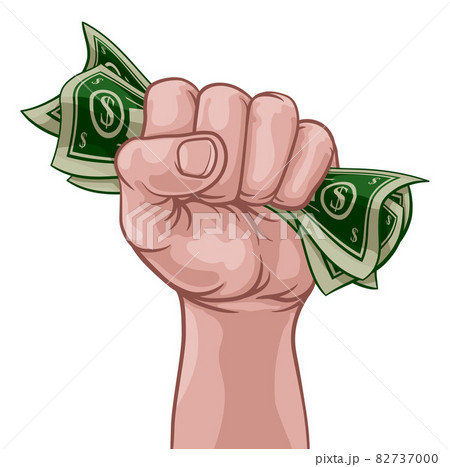 Money Cash Fist Hand Comic Pop Art Cartoon 82737000