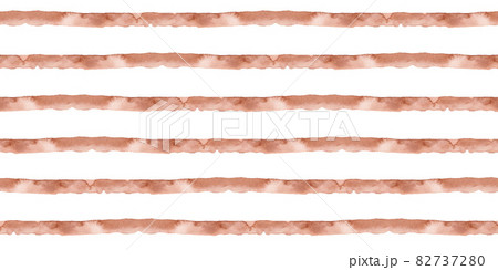 Brown Pastel Abstract Watercolor Geometric Background. Seamless Pattern with Stripes. Handmade Texture for Fabric Design and Wallpaper. 82737280
