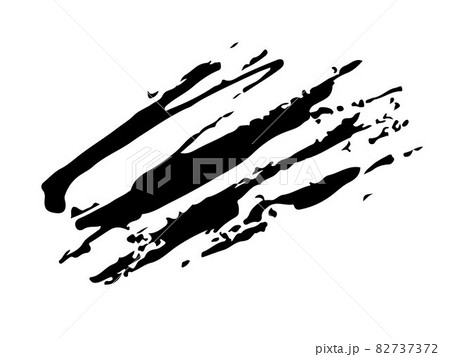 Vector AbstractStroke Brush Hand Drawn Stripe Texture in Black Color Sketch Simple Pattern isolated on White Background Strokes Line Shape 82737372