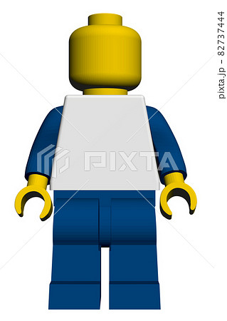 Model of a toy man isolated on a white background. 3D. Vector illustration 82737444