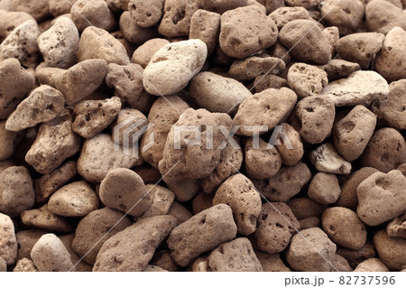 Pumice stone texture background, material retention water for potting cactus or succulent and hydroponic plant. 82737596