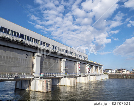 今井水門・新中川・東京都江戸川区 82737621