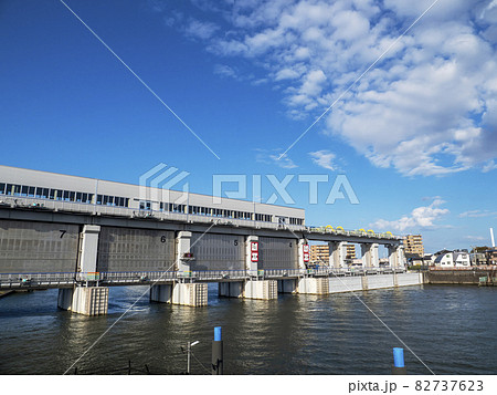 今井水門・新中川・東京都江戸川区 82737623