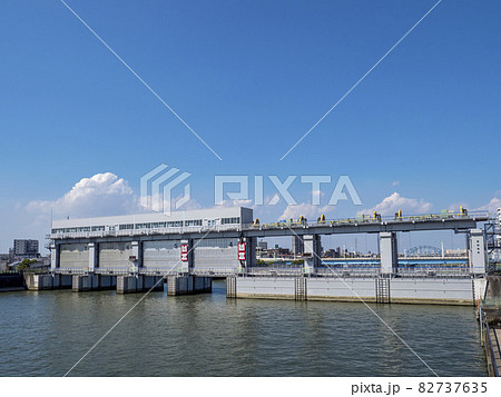 今井水門・新中川・東京都江戸川区 82737635