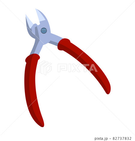 pliers with red algae that are usually used for clamping, but also cutters vector illustration 82737832