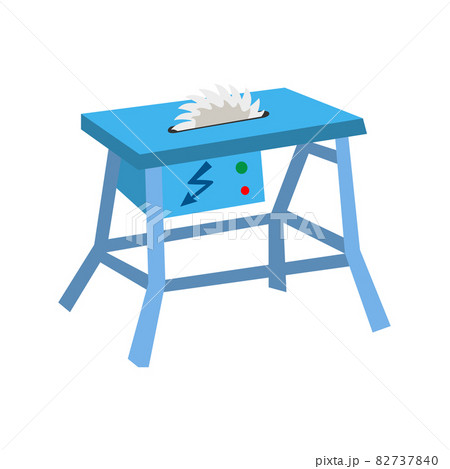blue circular saw bench. suitable for carving tools vector illustration 82737840