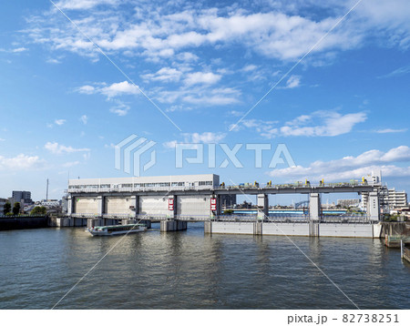 今井水門・新中川・東京都江戸川区 82738251