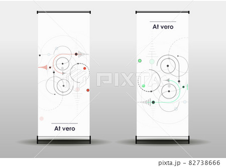 Circles communication modern element technology. Abstract background with circles and dots. Vector illustration cover temlate 82738666