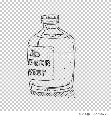 薑糖漿筆劃剪圖 薑糖漿筆劃剪圖 82738770