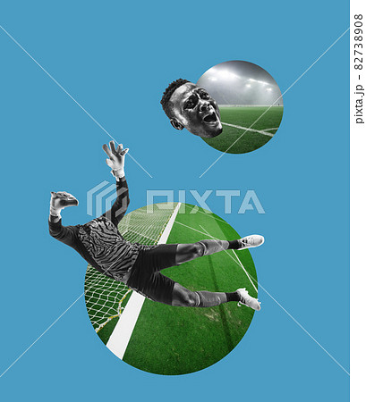 Modern design. Contemporary art. Creative conceptual and colorful collage. Surrealism. Modern design. Contemporary art. Creative conceptual and colorful collage. Surrealism. 82738908