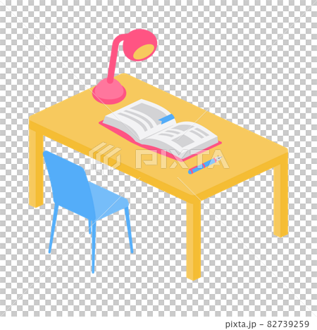 勉強机のイラストのイラスト素材
