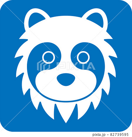 タヌキのピクトグラムのイラスト素材