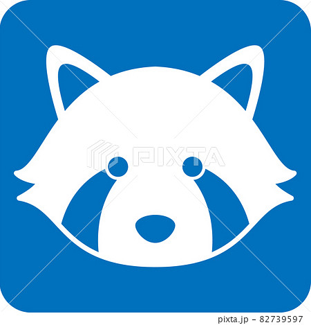 レッサーパンダのピクトグラムのイラスト素材