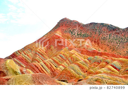 中国・甘粛省・張掖の丹霞地形 中国・甘粛省・張掖の丹霞地形 82740899