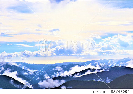 龍神スカイラインからの山岳風景 82742004