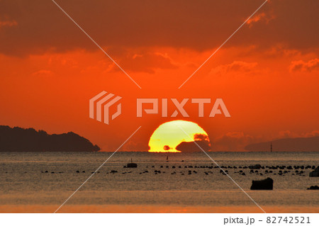 九十九島の夕景 82742521