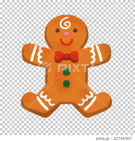 Hand-painted cute cookie man - Stock Illustration [82744567] - PIXTA