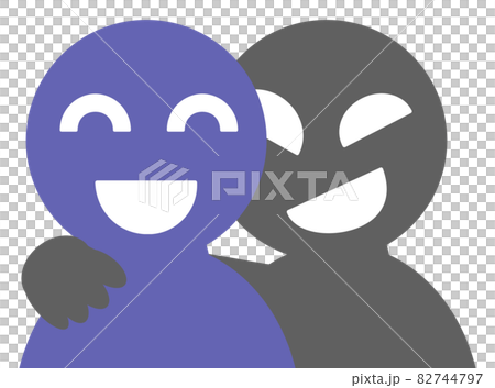 Illustration of a person deceived by a forcible virtue salesman Illustration of a person deceived by a forcible virtue salesman 82744797