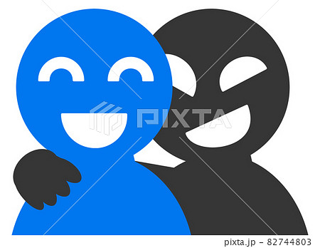 強引な悪徳セールスマンに騙される人のイラスト 82744803