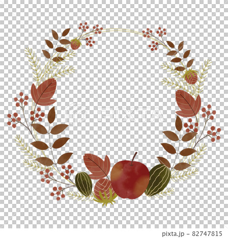 Autumn plants and wreaths Autumn plants and wreaths 82747815
