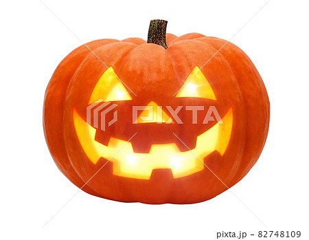 かぼちゃ ハロウィン ジャックオランタン イラスト リアル 単体 82748109