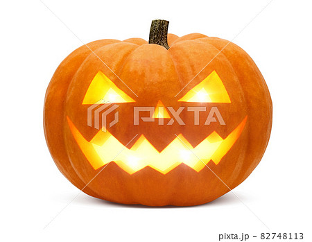 かぼちゃ ハロウィン ジャックオランタン イラスト リアル 単体 82748113