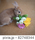 うさぎとお花のかわいさてんこ盛り 82748344