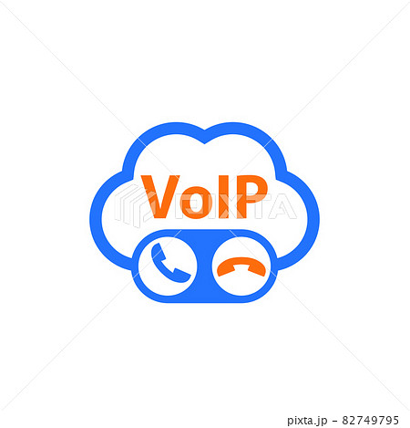 Voip calls vector icon on white 82749795
