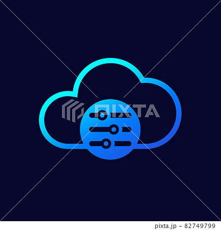 Cloud settings or hosting configuration icon Cloud settings or hosting configuration icon 82749799
