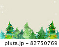 クリスマスツリー 背景 水彩 イラスト 82750769