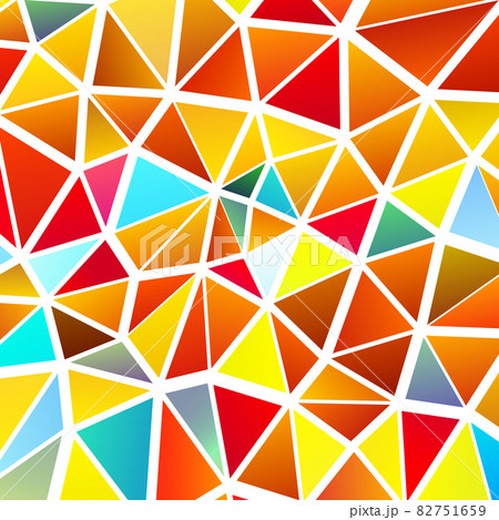 Polygonal rainbow mosaic background. Abstract low poly vector illustration. Triangular pattern in halftone style. Template geometric business design with triangle for poster, banner, card, flyer Polygonal rainbow mosaic background. Abstract low poly vector illustration. Triangular pattern in halftone style. Template geometric business design with triangle for poster, banner, card, flyer 82751659