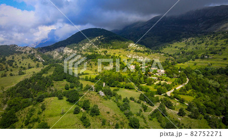 Amazing aerial view over the French Alps Amazing aerial view over the French Alps 82752271