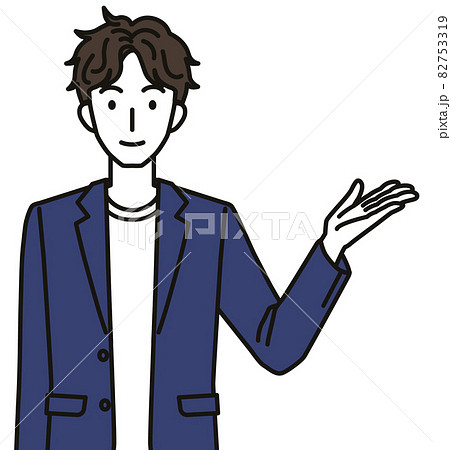 紹介するオフィスカジュアルコーデの20代・30代男性 82753319