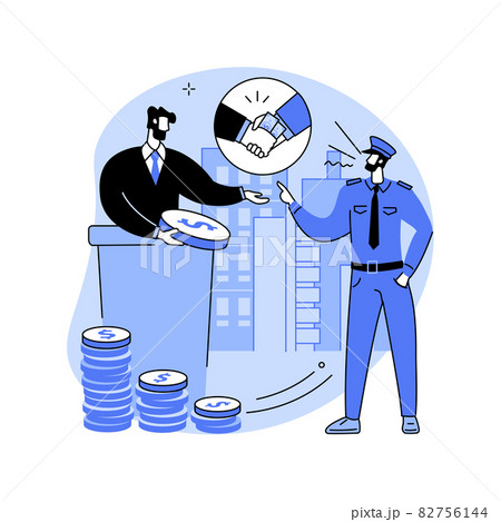 Political corruption abstract concept vector illustration. 82756144
