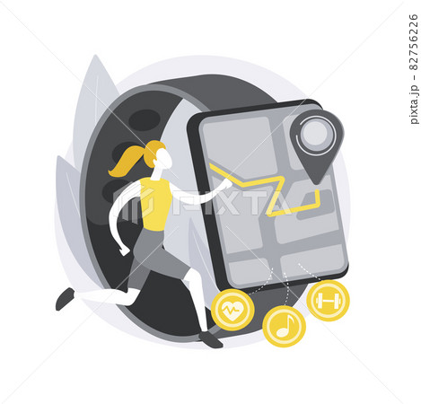 Sport and fitness tracker abstract concept vector illustration. Sport and fitness tracker abstract concept vector illustration. 82756226