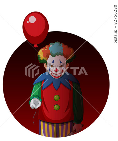 Creepy Clown Cartoon Characterのイラスト素材