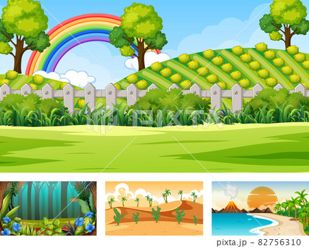 Four different nature horizontal scene 82756310