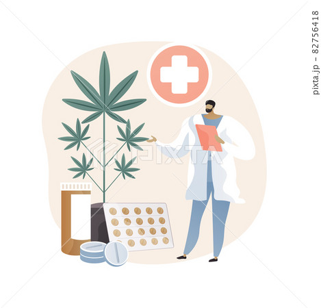Medical marijuana abstract concept vector illustration. 82756418