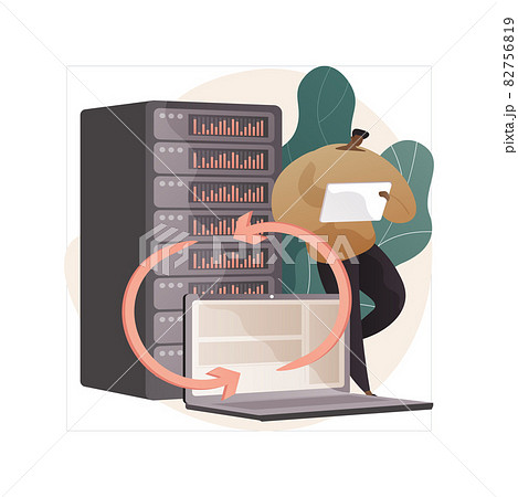 Backup server abstract concept vector illustration. 82756819