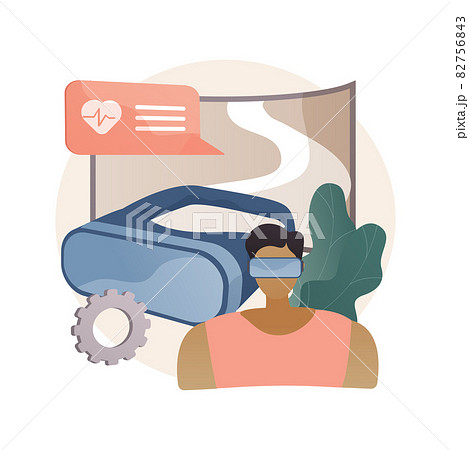 VR fitness gym abstract concept vector illustration. VR fitness gym abstract concept vector illustration. 82756843