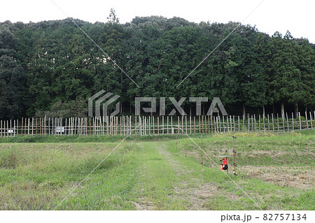 設楽原の戦い（長篠の戦い）決戦地にある馬防柵（愛知県新城市） 82757134