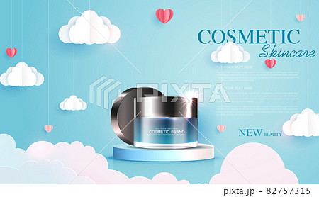 Cosmetics Or Skin Care Product Ads With Bottle のイラスト素材 Cosmetics Or Skin Care Product Ads With Bottle のイラスト素材