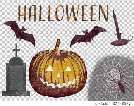 Halloweenビンテージ風イラスト 82758527