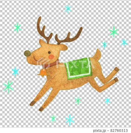 Happy reindeer - Stock Illustration [82760313] - PIXTA