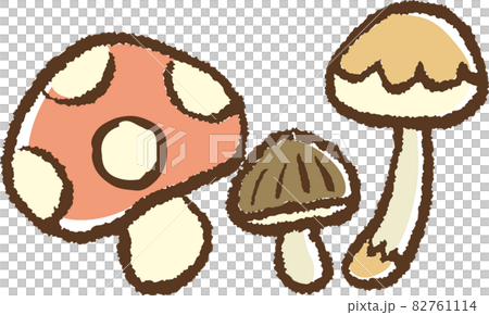 キノコ3本のイラスト素材 [82761114] - PIXTA